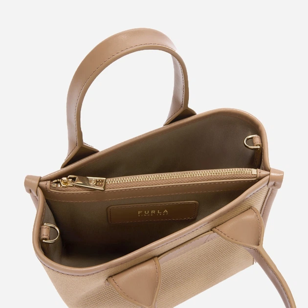 Torebka crossbody damska materiałowa Furla WB02068BX20934947S1007 Beżowa (800070357829) - obraz 4