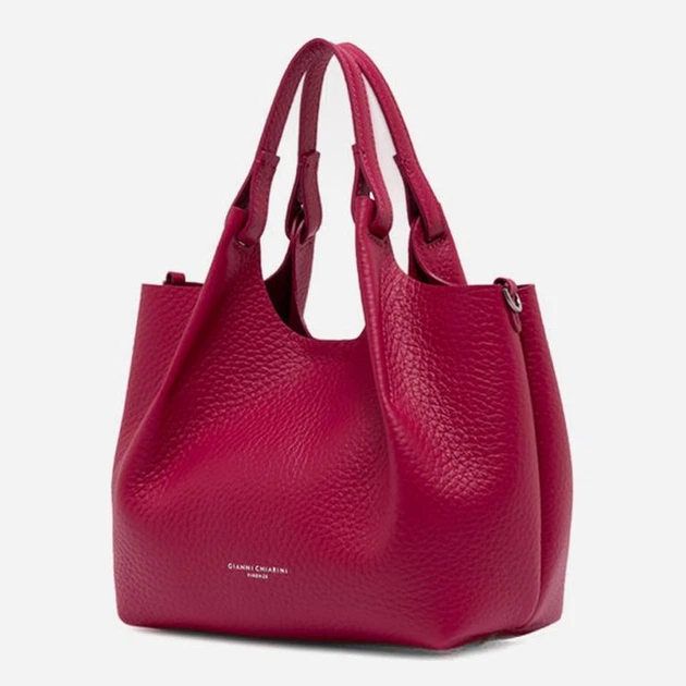 Zestaw (torebka + kosmetyczka) damski skórzany Gianni Chiarini BS-9719-RNGDBL-T.U.-14364 Malinowy (800070354422) - obraz 4