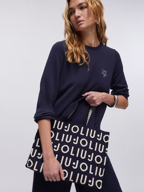Torebka shopper damska materiałowa Liu Jo 2A6026M0300-94111 Niebieska (800070353915) - obraz 2