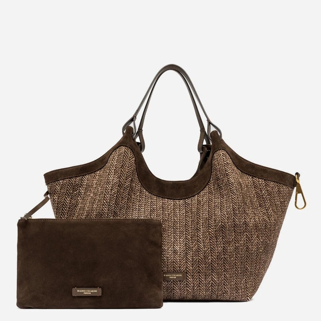Torebka shopper damska duża Gianni Chiarini BS-12340/COMM-PGLSPG-13840 Brązowa (800070354413) - obraz 4