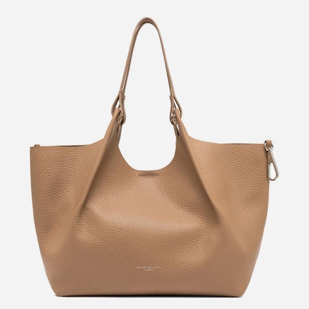 Комплект (сумка шопер + косметичка) жіночий з натуральної шкіри Gianni Chiarini BS-9720-RNGDBL-T.U.-5313 Темно-бежевий (800070354426) - зображення 2