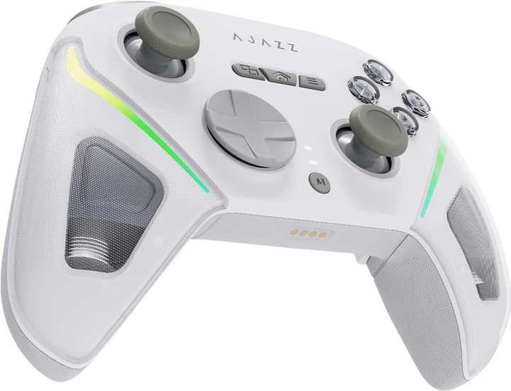 Бездротовий геймпад Ajazz GP100 2.4G/BT/USB RGB White (GP100-W) - зображення 3