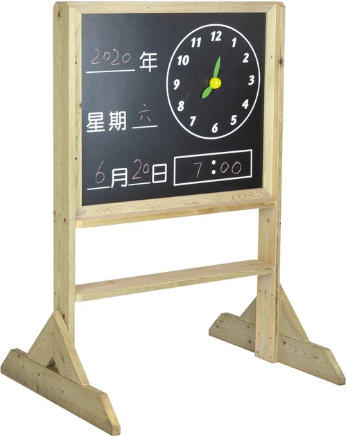 Tablica manipulacyjna Classic World Edu 2 w 1 kredowa do nauki czasu i pogody CW70066 (6927049070662) - obraz 2