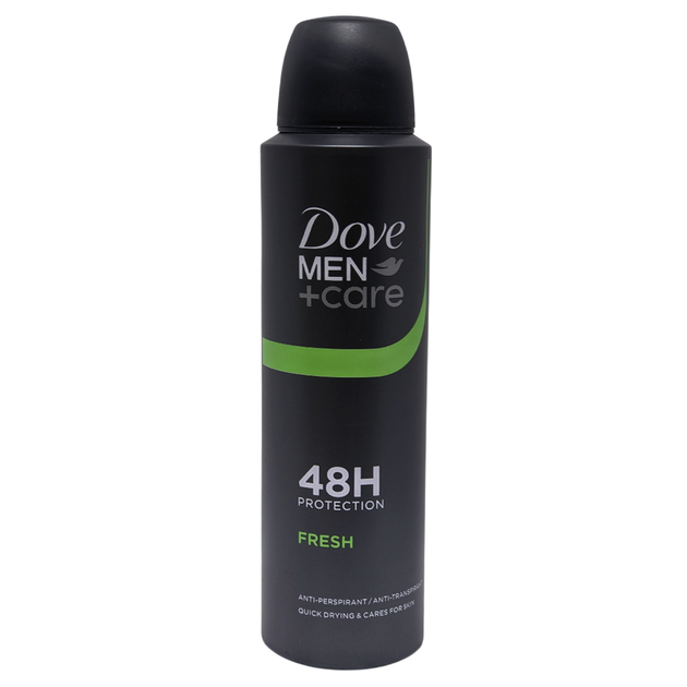 Дезодорант-антиперспірант для тіла спрей чоловічий DOVE deo spr 150 ml men fresh - Фото 1 Дезодорант-антиперспірант для тіла спрей чоловічий DOVE deo spr 150 ml men fresh - зображення 1