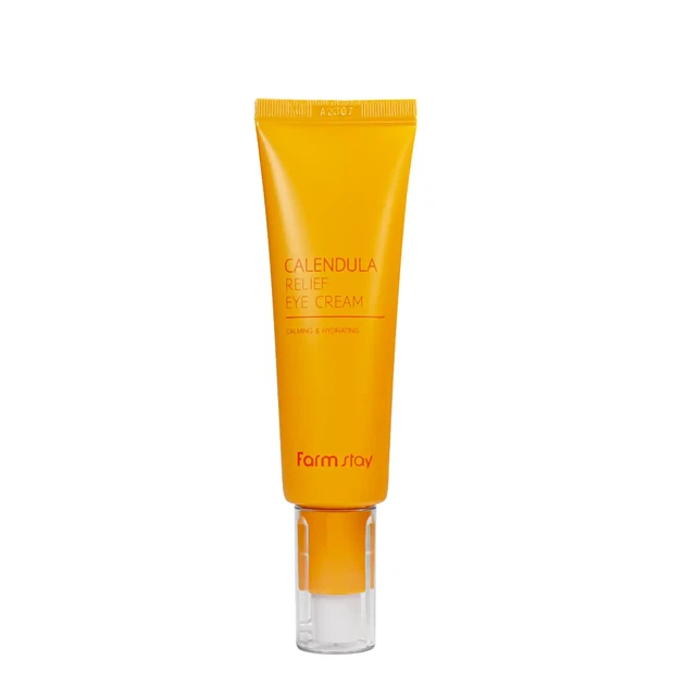 Крем для кожи вокруг глаз с экстрактом календулы FarmStay Calendula Relief Cream, 50 мл - Фото 2 Крем для кожи вокруг глаз с экстрактом календулы FarmStay Calendula Relief Cream, 50 мл - изображение 2