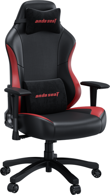 Кресло геймерское игровое Anda Seat Luna Color Size L до 100 кг Black/Red PVC (AD18-48-BR-PV) - изображение 4