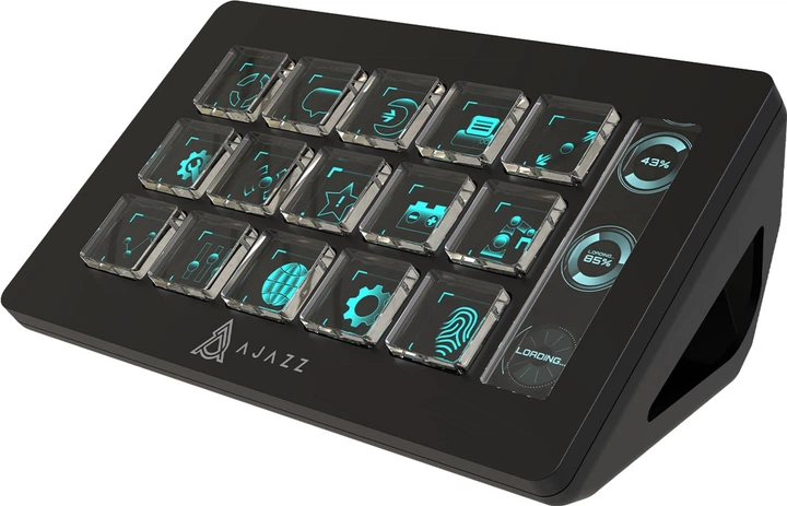 Kontroler do streamingu Ajazz AKP153E USB Black (AKP153E-B) - obraz 3