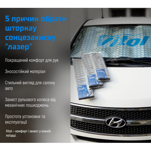 Шторка солнцезащитная "лазер" 1500х700мм - изображение 10