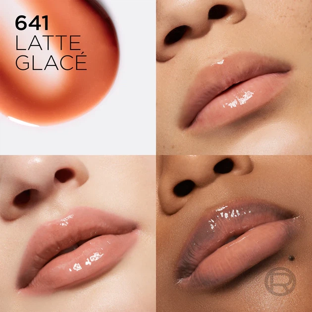 L'Oreal Paris Plump Ambition Hyaluron Lip Oil Блиск для губ No 641 "Latte Glace" - Фото 2 L'Oreal Paris Plump Ambition Hyaluron Lip Oil Блиск для губ No 641 "Latte Glace" - зображення 2