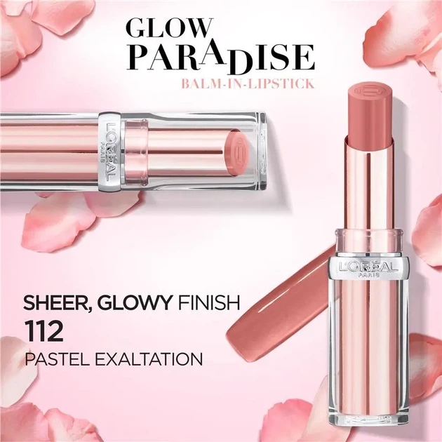 L'oreal Paris Glow Paradise Balm-in-Lipstick Помада-бальзам для губ № 112 "Pastel Exaltation" - Фото 2 L'oreal Paris Glow Paradise Balm-in-Lipstick Помада-бальзам для губ № 112 "Pastel Exaltation" - изображение 2
