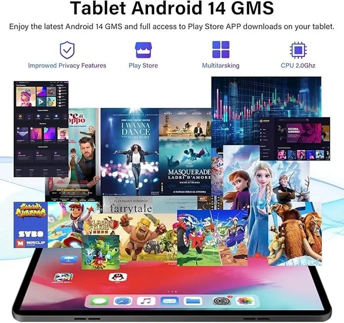Планшет 10.1" GOTOWOD TabletPad 8+11/256 ГБ Android 14 6000 mAh Черно-серый Б/В - изображение 6