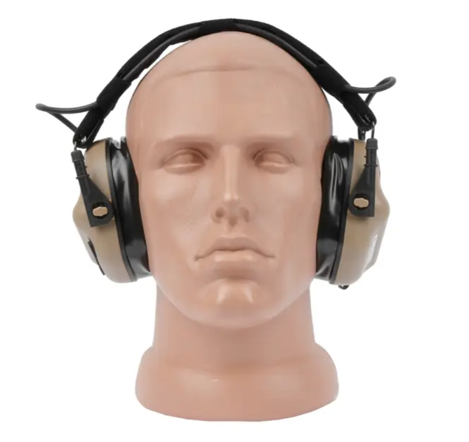Активні захисні навушники Earmor M31 Plus із кріпленням Чебурашка Earmor M16A (Койот) - зображення 4
