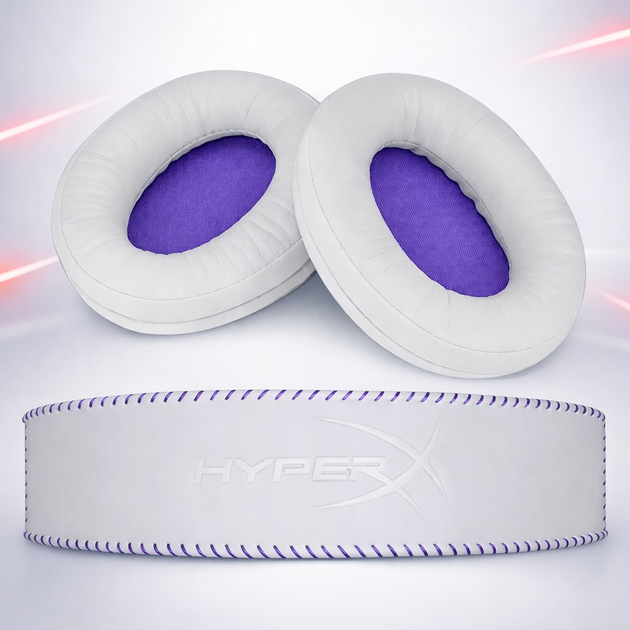 Комплект накладки и амбушюр для наушников HyperX Cloud I/II, Cloud Silver, Cloud Alpha, Cloud Pro - white - Фото 1 Комплект накладки и амбушюр для наушников HyperX Cloud I/II, Cloud Silver, Cloud Alpha, Cloud Pro - white - изображение 1