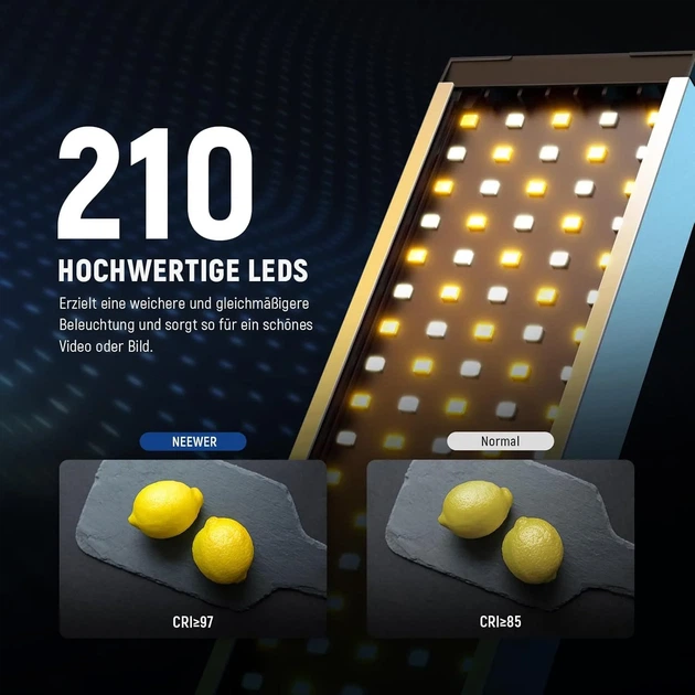 Студийный свет Neewer BH20B / 3200K-5600K / CRI97+ / Черно-белый - изображение 3