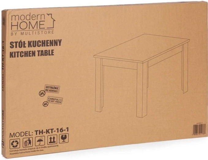 Stół do jadalni ModernHome by Multistore 120 x 80 cm Dąb sonoma TH-KT-16-1 (5905817011773) - obraz 7