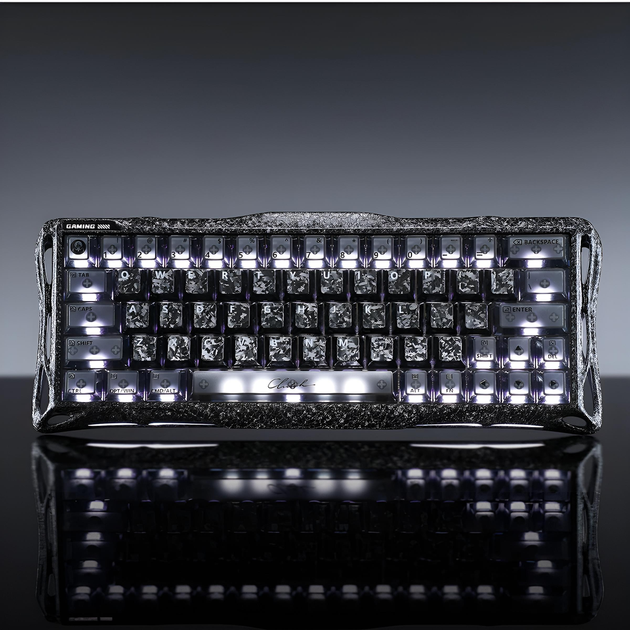 Ігрова клавіатура магнітна дротова GravaStar Mercury V60 Pro Special Edition - Cyber Frost Black - Фото 2 Ігрова клавіатура магнітна дротова GravaStar Mercury V60 Pro Special Edition - Cyber Frost Black - зображення 2