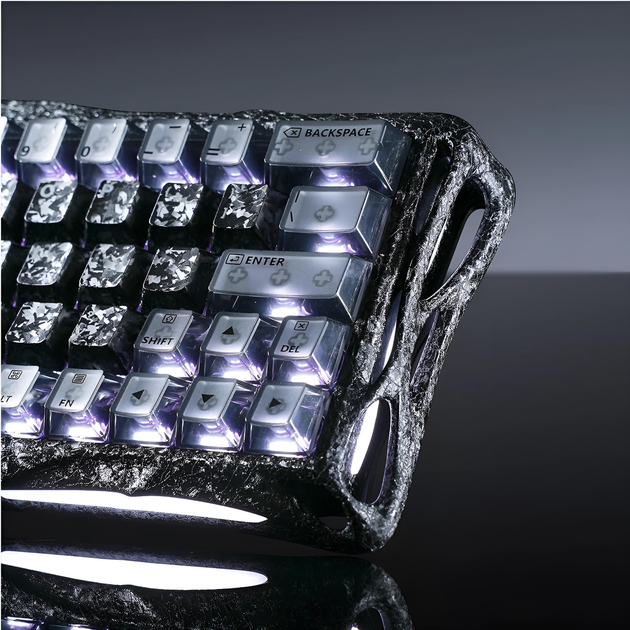 Ігрова клавіатура магнітна дротова GravaStar Mercury V60 Pro Special Edition - Cyber Frost Black - Фото 7 Ігрова клавіатура магнітна дротова GravaStar Mercury V60 Pro Special Edition - Cyber Frost Black - зображення 7