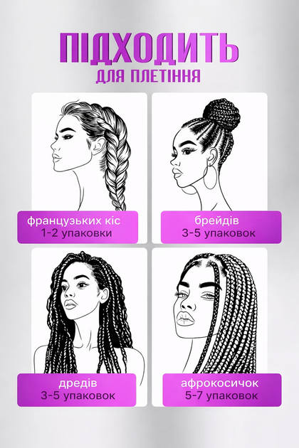 Канекалон омбре В49 60 см Jumbo Braid блонд синий - изображение 3