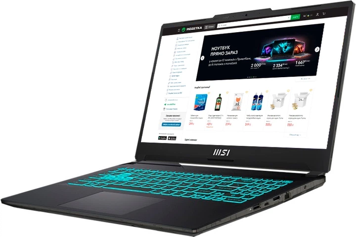 Ноутбук MSI Cyborg 15 A13VF (A13VF-1834PL) Translucent Black / 15.6" IPS Full HD 144 Гц / Intel Core i5-13420H / RAM 16 ГБ / SSD 512 ГБ / nVidia RTX 4060, 8 ГБ - изображение 3