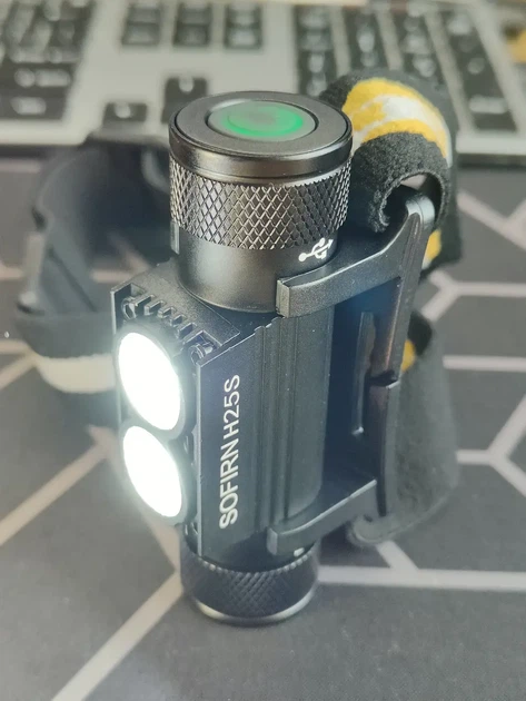 Налобний ліхтар Sofirn H25S, LED SST40 LED 1200 lm, USB type-C, 18650 на 3000 mAh у комплекті, Ліхтар на голову - зображення 3