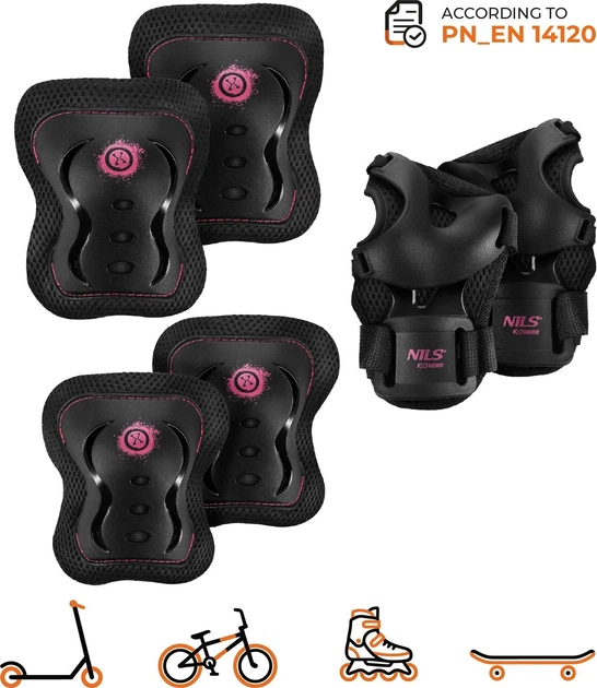 Zestaw ochraniaczy Nils Extreme H320 Rozmiar XL Fly Różowy (5905504100278) - obraz 3