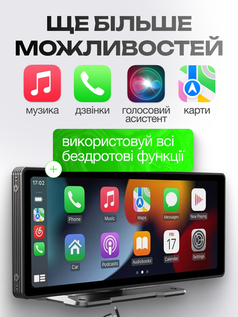 Бездротовий адаптер карплей CarPlay и Android Auto андроїд авто 2в1 перехідник для авто Bluetooth Wi-Fi 5 ГГц USB - изображение 2