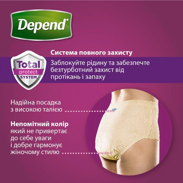 ROZETKA | Впитывающее нижнее белье Depend для женщин S/M 10 шт