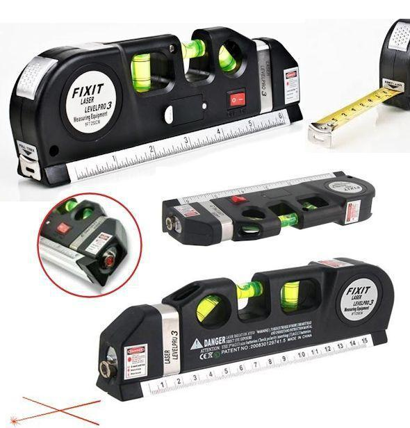Лазерный уровень со встроенной рулеткой FIXIT Laser Level Pro 3 4в1 рулетка линейка - Фото 6 Лазерный уровень со встроенной рулеткой FIXIT Laser Level Pro 3 4в1 рулетка линейка - изображение 6