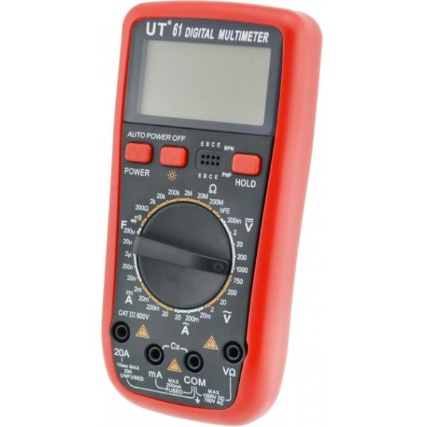 Цифровий мультиметр DT UT-61A з температурою та підсвічуванням екрану / Електричний тестер напруги / Вольтметр - зображення 2