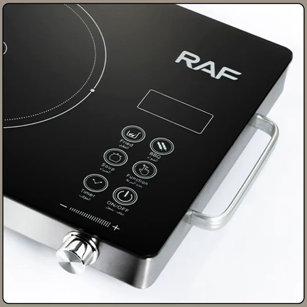 Індукційна плита RAF R.8026 3500W з сенсорним управлінням, LED-дисплеєм, чорна - зображення 3