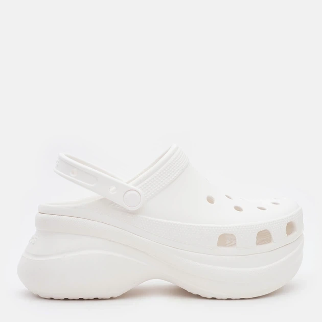 Жіночі крокси на платформі Crocs Classic Bae Clog Білі 206302-100 W8/38-39/24.6см - Фото 1 Жіночі крокси на платформі Crocs Classic Bae Clog Білі 206302-100 W8/38-39/24.6см - зображення 1