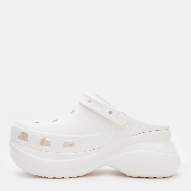 Жіночі крокси на платформі Crocs Classic Bae Clog Білі 206302-100 W8/38-39/24.6см - Фото 3 Жіночі крокси на платформі Crocs Classic Bae Clog Білі 206302-100 W8/38-39/24.6см - зображення 3