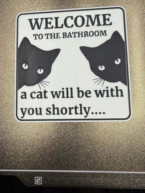 Табличка для ванної кімнати з котами A cat will be with you shortly. Aivory - зображення 2