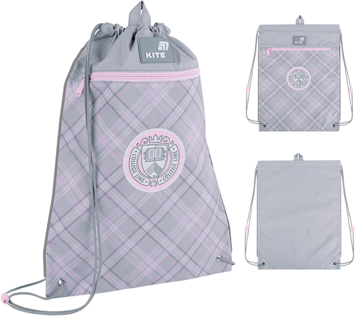 Сумка для взуття Kite College Line 46х33 см Сіра (K26-601M-3) - зображення 2