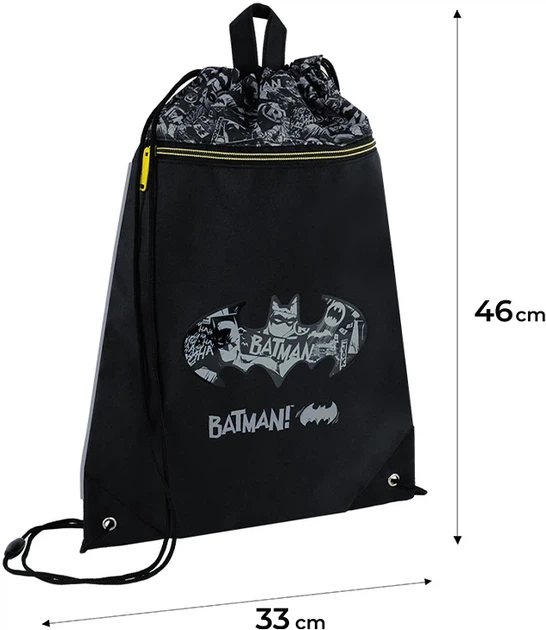 Сумка для взуття Kite DC Batman 46х33 см Чорна (DC26-601M-1) - зображення 3