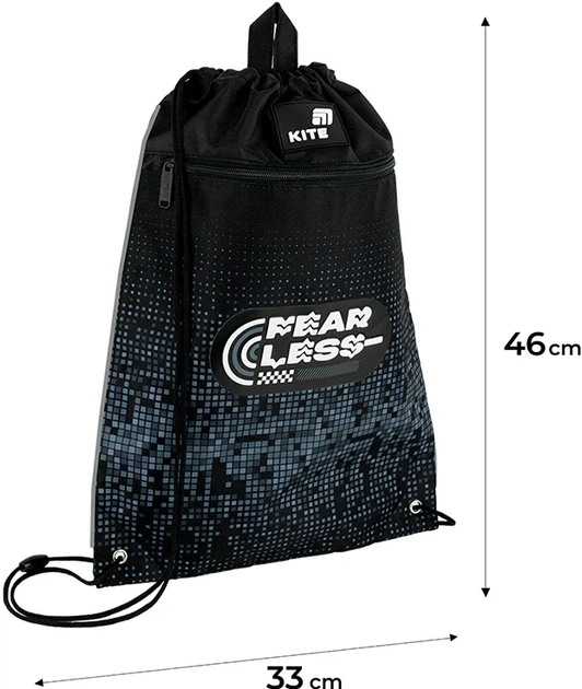 Сумка для взуття Kite Fearless 46х33 см Чорна (K26-601M-32) - зображення 3