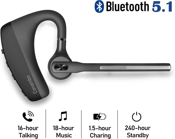 Моно гарнітура Conambo K10C Bluetooth Чорна - Фото 2 Моно гарнітура Conambo K10C Bluetooth Чорна - зображення 2