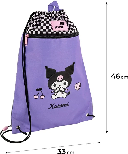 Сумка для взуття Kite Kuromi 46х33 см Фіолетова (HK26-601M-11) - зображення 3