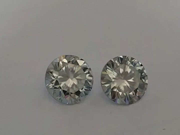 Муассанит пара 1.28 Ct 5.60 mm каждый (1355747) - изображение 2