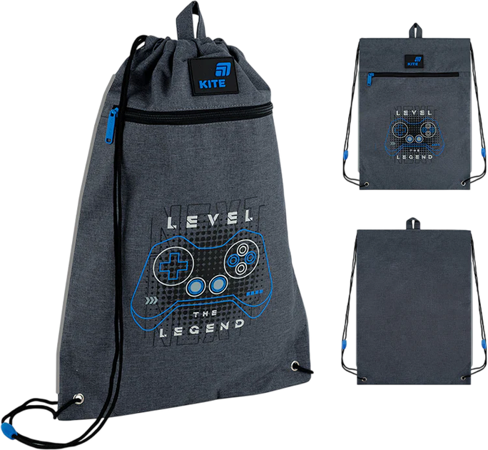 Сумка для взуття Kite Level UP 46х33 см Сіра (K26-601M-15) - зображення 2