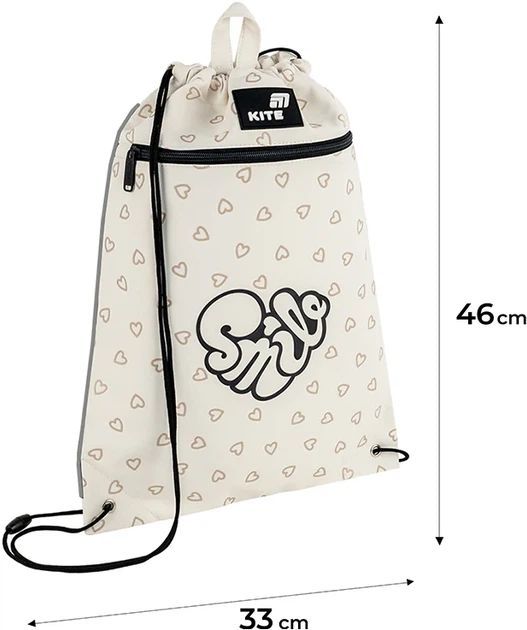 Сумка для взуття Kite Shimmer&Smile 46х33 см Бежева (K26-601M-31) - зображення 3
