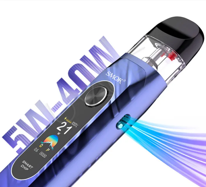 Многоразовая Pod-система Smok Novo 6 KIT Purple вейп 1750мАч под система смок ново 6 фиолетовая электронка мощность до 40Вт быстрая зарядка - изображение 3
