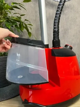 Вертикальный отпариватель для одежды 2000W паровой утюг для всех тканей красный Garment Steamer - изображение 4