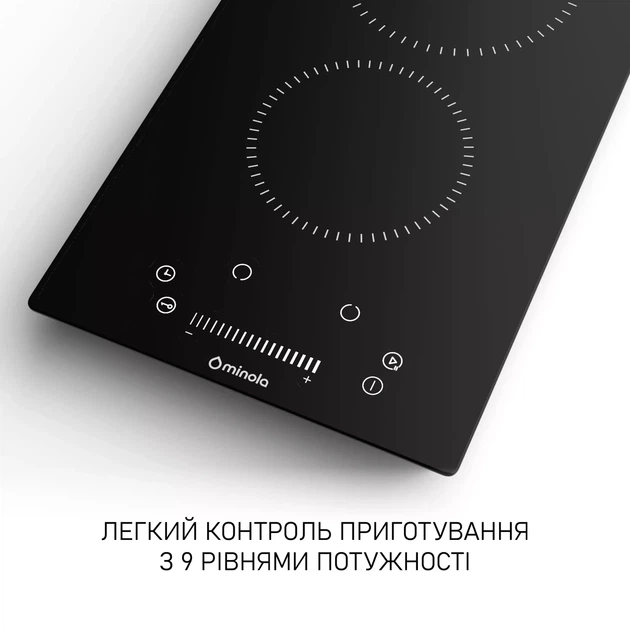 Варочная поверхность Domino Minola MHS 3071 TBL, черная электрическая стеклокерамическая компактная на 2 конфорки Hi-Light - Фото 4 Варочная поверхность Domino Minola MHS 3071 TBL, черная электрическая стеклокерамическая компактная на 2 конфорки Hi-Light - изображение 4