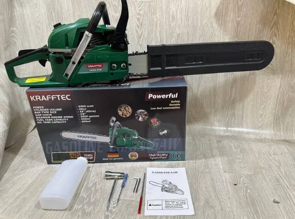 Бензопила цепная KRAFFTEC 45 см 6500Вт 9500 об мин для резки древесины мощная - Фото 2 Бензопила цепная KRAFFTEC 45 см 6500Вт 9500 об мин для резки древесины мощная - изображение 2