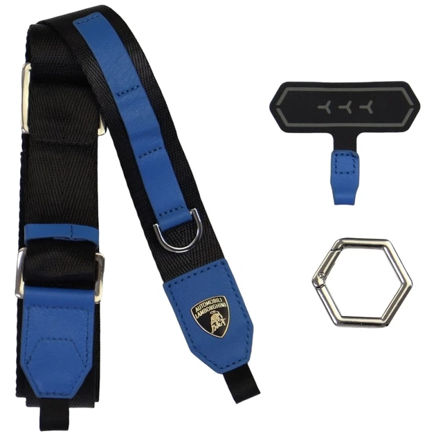 Универсальный ремешок Lamborghini D1 Crossbody Webbing Strap Blue (LB-CBLWSGL-TE/D1-BE) - Фото 2 Универсальный ремешок Lamborghini D1 Crossbody Webbing Strap Blue (LB-CBLWSGL-TE/D1-BE) - изображение 2