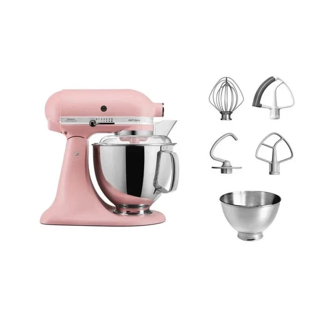 Кухонна машина KitchenAid Artisan 4,8 л 5KSM175PSEDR з відкидним блоком, колір суха троянда - Фото 1 Кухонна машина KitchenAid Artisan 4,8 л 5KSM175PSEDR з відкидним блоком, колір суха троянда - изображение 1