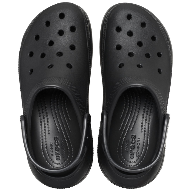 Crocs Classic Crush Clog Black Крокси Жіночі Сабо Класік Краш Чорні - (37 р.) M5/W7 - Фото 4 Crocs Classic Crush Clog Black Крокси Жіночі Сабо Класік Краш Чорні - (37 р.) M5/W7 - зображення 4
