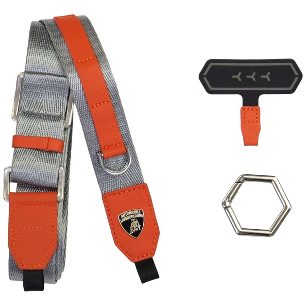 Универсальный ремешок Lamborghini D1 Crossbody Webbing Strap Orange (LB-CBLWSGL-TE/D1-OE) - изображение 2