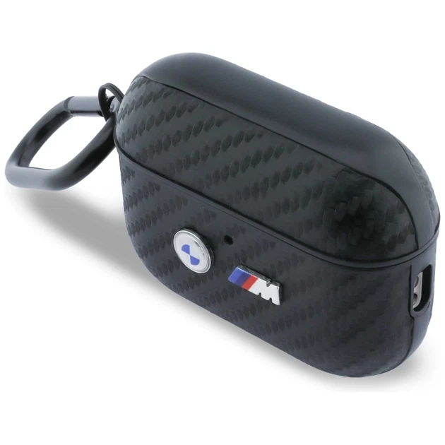 Чехол для наушников BMW Carbon Metal Logo для AirPods Pro 3 Black (BMAP3WMPUCA2) - изображение 3